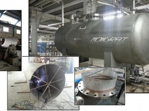 Proceso de  fabricación e instalación de depósito a presión.
